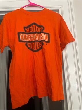Harley-Davidson Bright Orange Logo Tee